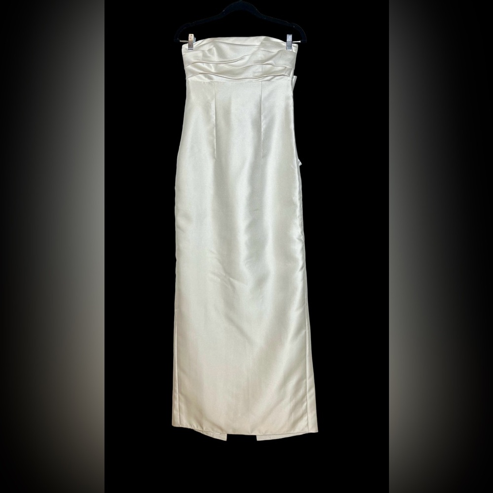 ALFRED SUNG D856 Maxi Dress in Ivory - Picture 5 of 14